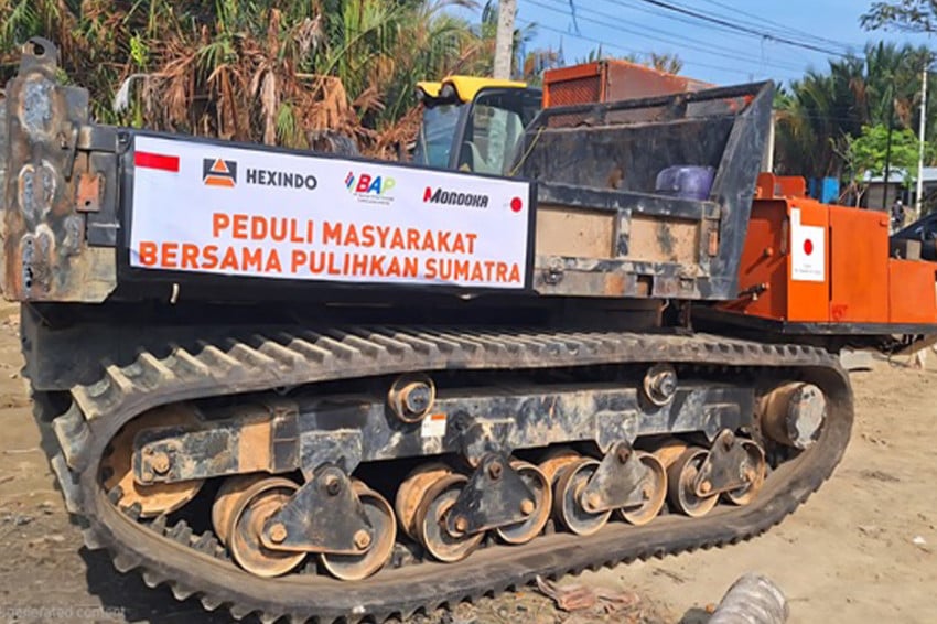 Pemulihan Pascabencana, Hexindo dan Mitra Hadirkan Carrier Dump Morooka di Pidie Jaya